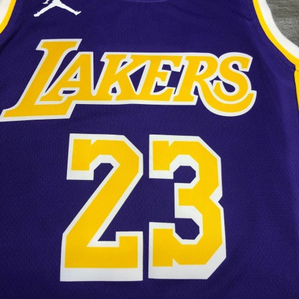 Men's Los Angeles Lakers LeBron James #23 Jordan Purple 20/21 Swingman Jersey - Statement Edition-Pro Kit Vault | Brand New 26/27 Sports Jerseys